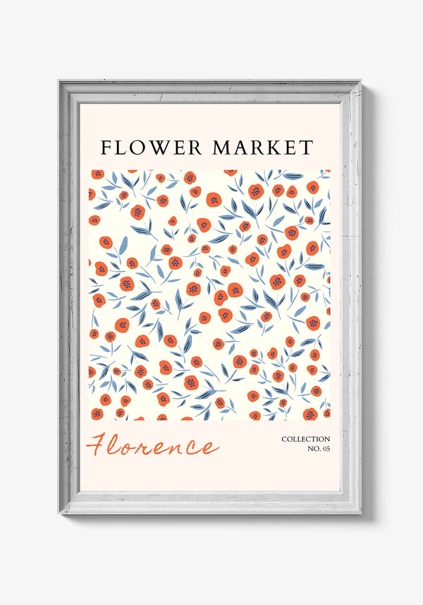 Minimalistisk botanisk plakat med grønne blade.