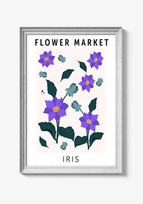 Plakat med botaniske illustrationer i vintage-look.