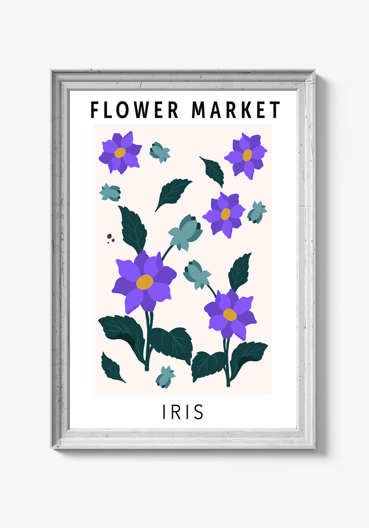 Plakat med botaniske illustrationer i vintage-look.