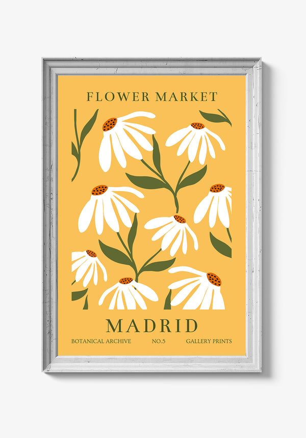 Plakat med pastelfarvede tulipaner i vase.