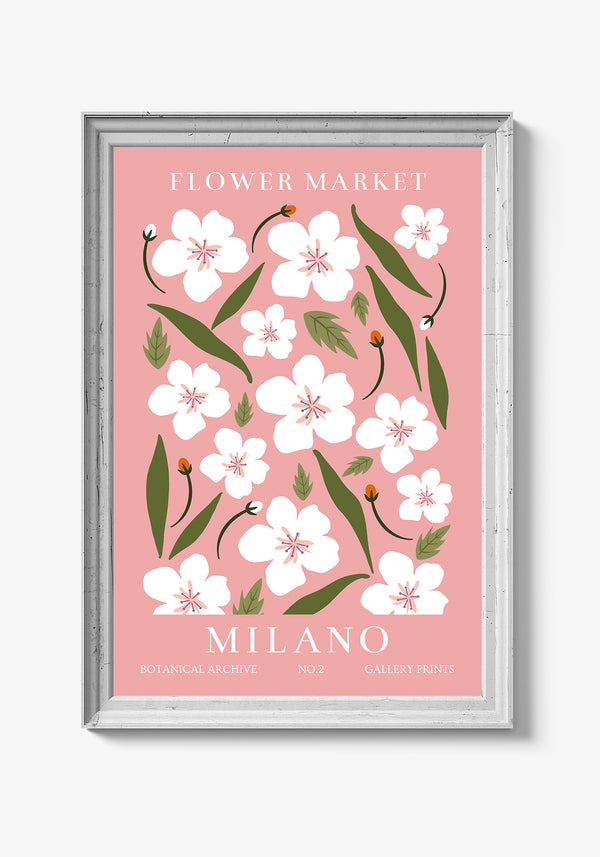 Blomstermotiv med livlige farver til køkkenet.
