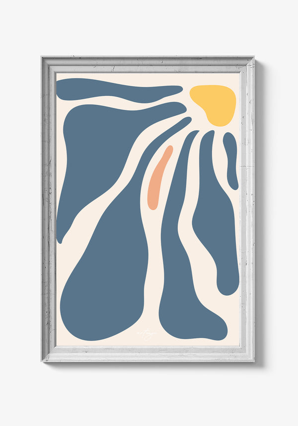 Elegant vaseplakat med minimalistisk udtryk.