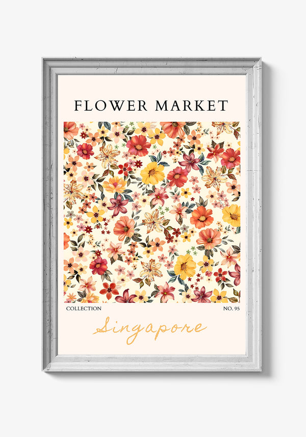 Plakat med solblomster og sommerstemning.