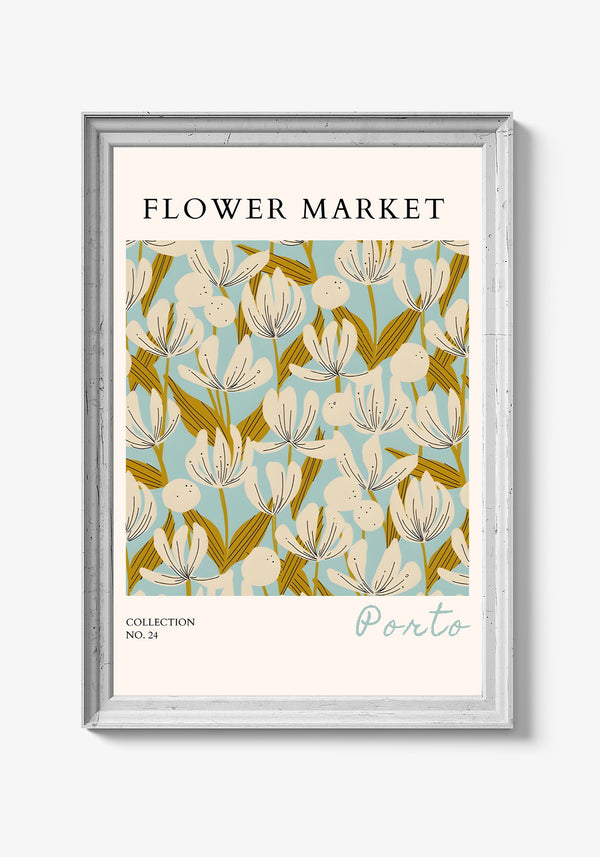 Moderne abstrakt plakat med botanisk tema.