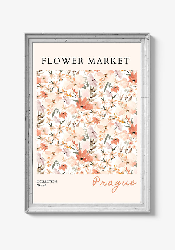Smuk vaseplakat med en buket af vilde blomster.