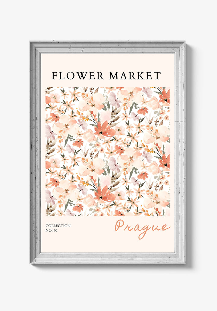 Smuk vaseplakat med en buket af vilde blomster.