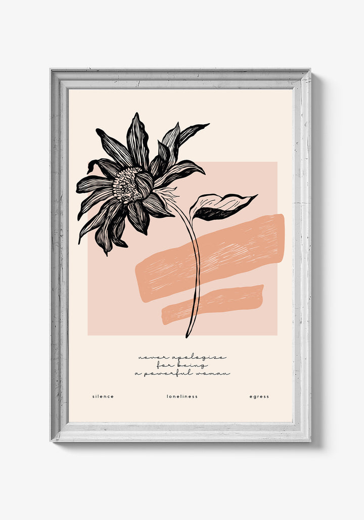 Skandinavisk blomstermotiv med diskrete detaljer.