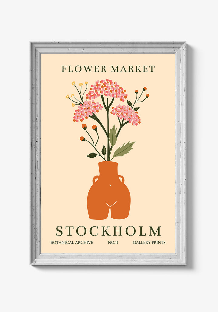 Farverige plakater til stuen med sommerblomster.